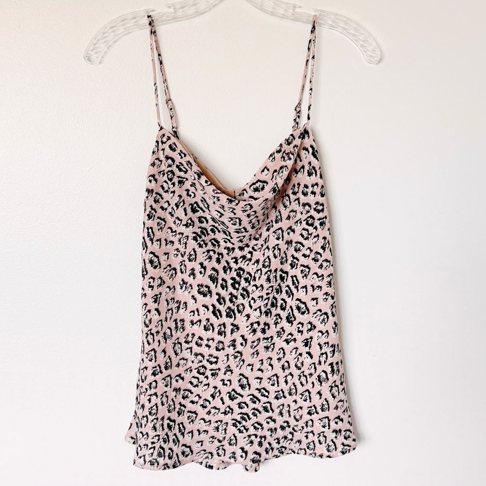 NWT Astr Pink Leopard Blush Tank Top Camisole Medium